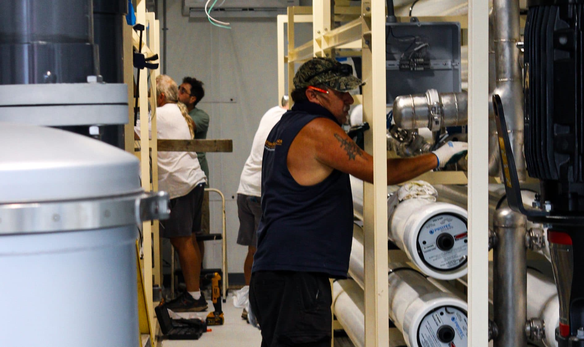 Haliant engineers working in the facility